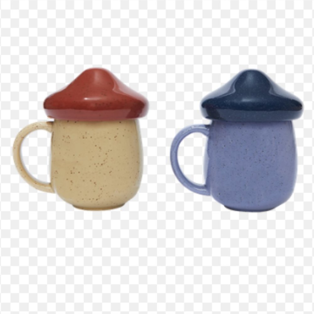 NIB BOHO chic truffle mug set with lids